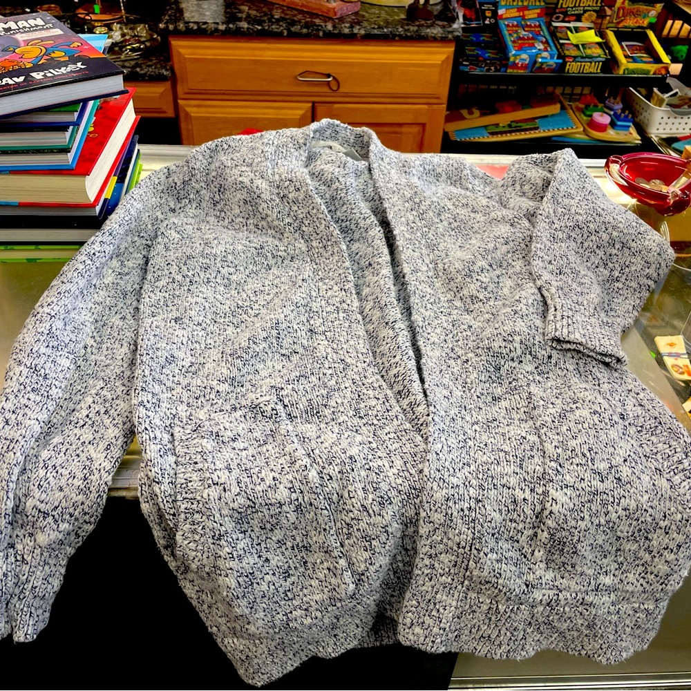 L.L. Bean Thick Knit Cardigan Sweater medium cotton